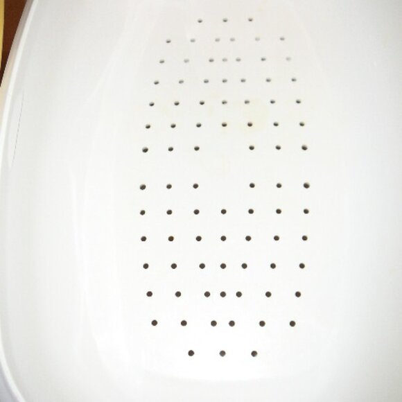 Vintage Tupperware Harvest Gold White Microwave Rice Vegetable Steamer 3 Pc Set - Picture 5 of 6